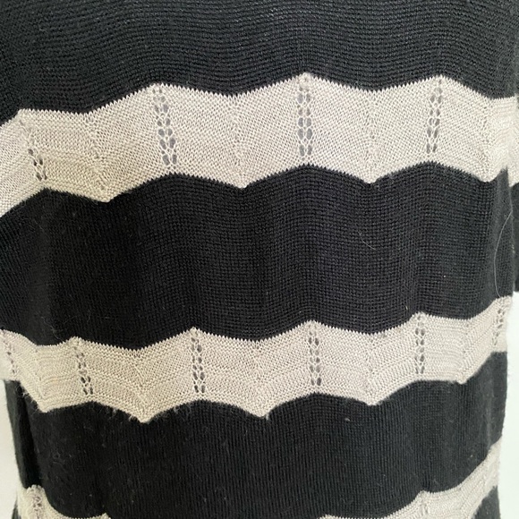 Monsoon fine knit wool mix jumper in black and taupe size medium - Picture 2 of 6